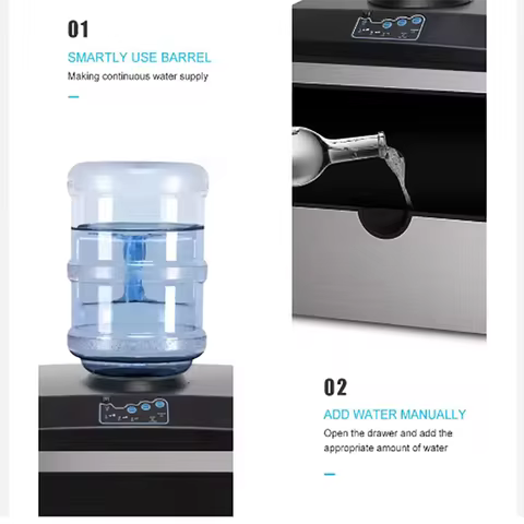 Mini Countertop Nugget Ice Portable Ice Makers Fast Ice Maker Machine for Home Office Bar