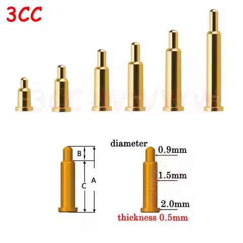 5-100X SMD PCB Pogo Pin Connector Pogopin Battery Spring Loaded Contact Needle H 2 3 4 5 6 7 8.5 9 1