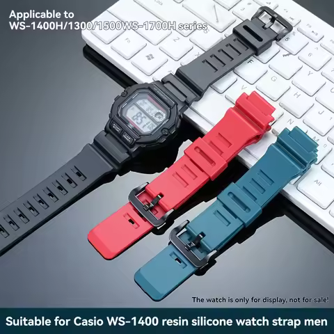 WS-1600 Silicone Bracelet for Casio WS-1400H WS-1300/2100/1500/1700 Watch Strap MW610 MWD110 Resin R