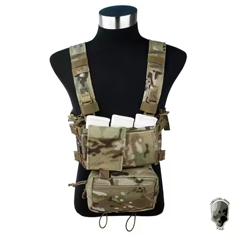 TMC Tactical Modular Chest Rig Micro Fight Chassis w/ 5.56 Mag Pouch Airsoft Hunting Vest Tactical G