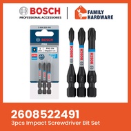 BOSCH 3Pcs Impact Screwdriver Bit Set mata screw driver mata skru drill magnet mata drill 2608522491