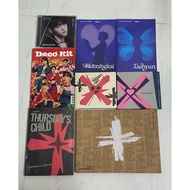 Compilation of genuine Txt empty albums Yeonjun Kai Taehyun Soobin Beomgyu Album