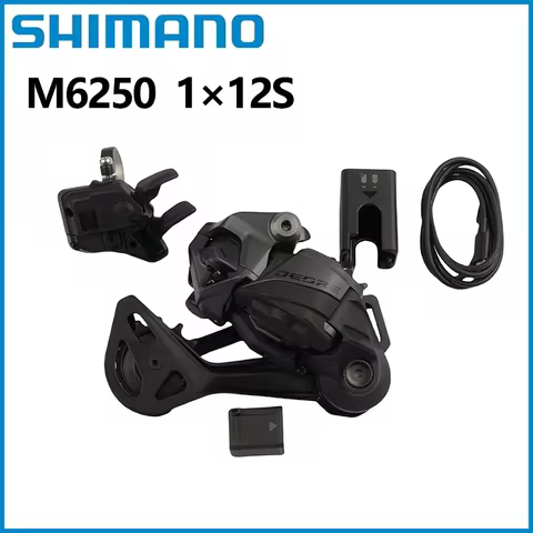 Shimano Deore M6250 Di2 1×12 Speed Rear Derailleur Set with Shifter and Charger For Mountain Bike MT