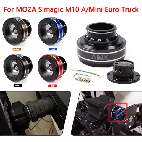 Aluminum 70mm 6 Hole Racing Simulator Game Steering Wheel Quick Release Hub Adapter For MOZA Simagic