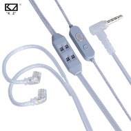 KZ T8 Earphone Upgraded Cable With 8-Gear Electronic Tuning Switch DC/S/C Pin For KZ Saga Decet Cast