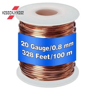 99.9% Dead Soft Copper Wire, 20 Gauge/ 0.8 mm Diameter, 328 Feet/ 100 M, 1 Pound Spool Pure Copper W