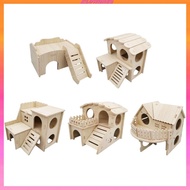 [Kloware2] Hamster House Cabin Hamster Hideout for Small Animals Gerbils Dwarf Hamster