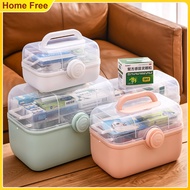 First Aid Kit Storage Box Medicine Organizer Ubat Kotak Simpan Family Emergency Medicine Storage Kit