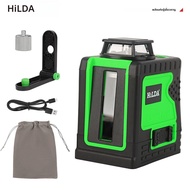 HILDA ระดับเลเซอร์ห้าบรรทัดแนวตั้ง Cross Super Strong Green แบบพกพาเลเซอร์ออปติคัลพร้อมตัวเครื่องขนา