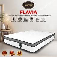 Free Shipping / Lucrezia Flavia (10 inch) Latex Feel Foam Coconut Fibre Mattress / Tilam / 椰丝床垫 Sing