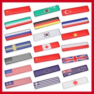 Flags of Countries Around the World3D Metal Car Emblem National Flag Car Sticker USA UK Germany Fran