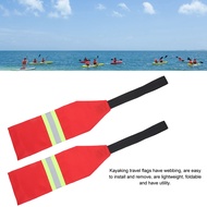 [WMA] 2PCS Kayak Travel Warning Flag Oxford Fabric Collapsible Kayak Warning Red Safety Flag For Kayak Canoes