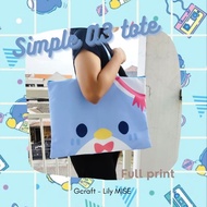 Simple a3 tote full print - a3 cangklong bag - a3 picture book bag