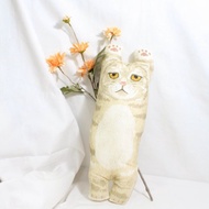 【Ella&Co. X 嘿嘿手創】【日本棉布】趴趴喵喵 布娃娃 (加菲貓)