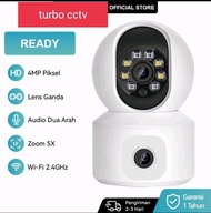 Turbo Cctv 4MP Dual Lens WiFi Camera Dual Screen Baby Monitor Auto Tracking