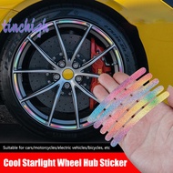 [TinchighS] 20PCS Colorful Car Wheel Hub Reflective Sticker Fluorescence Luminous Stripe Tape Car Motorcycle Decals Night Driving Safety [NEW]