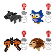 MICROBRIK : 3d Animal Building Blocks 2 Mixed Types 3DX-110