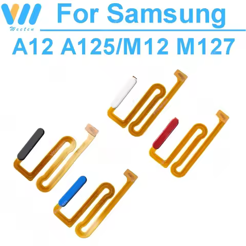 Fingerprint Sensor Touch ID Connector Flex Cable With Power Button For Samsung Galaxy A12 A125 M12 M