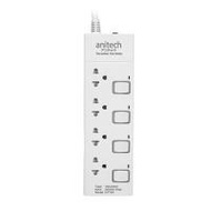 รางปลั๊กไฟ 4 ช่อง 4 สวิตช์ ANITECH H7154 16 แอมป์ 5 ม. (1312324)