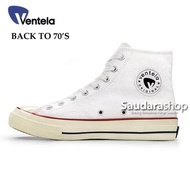 Sepatu Ventela BACK TO 70s White High / Ventela 70s Dark White High
