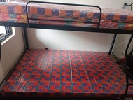 beds double deck BUNK BED FRAME with ORDINARY FOAM MATTRESS #0311
