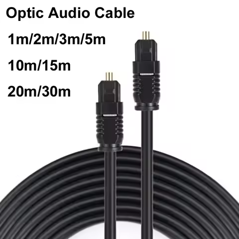 Digital Fiber Optical Optic Audio Cable SPDIF MD DVD TosLink Gold Plated Lead Cord Connect to DVD CD