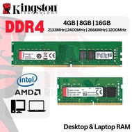 {Stok Tersedia} Kingston ADATA DDR4 Desktop Laptop RAM 4GB 8GB 16GB PC GAMING 2133 2400 2666 3200Mhz