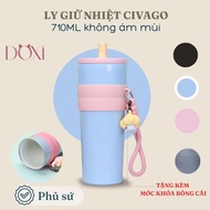 Civago Thermal Cup 710ml - High Quality Porcelain Coating, No Odor - Long Lasting Heat Retention, Fo