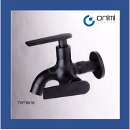 Onimi Italia - Two Way Tap (Black/Chromed) / Dual Tap / Laundry Tap / Garden Tap / 2 Way Tap - Model