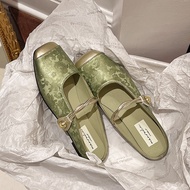 Chinese Style Embroidered Skirt Muller Mary Jane Shoes 25.8.29