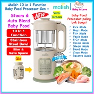 [🥳Ready stock][Steam&Auto Blend Baby Food]Malish Multi-Functional Baby Food Processor Gen+