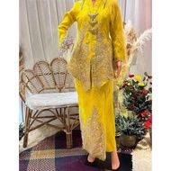 Baju Songket pengantin kuning raja