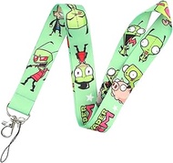 Invader Zim Cartoon Animated TV Show 17.7" Neck Lanyard Keychain Holder ID Badge Mobile Phone Pin St