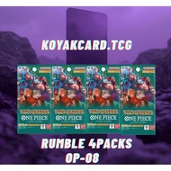 (LIVE RIP ONLY)Rumble 4PACK..OP-08 ONE PIECE TCG ORIGINAL 100%(NO COD)