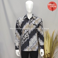 KEMEJA Men's long-sleeved batik shirt / batik shirt cm2 silver