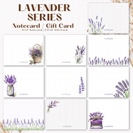 Lavender Series - Personalized / Customized Notecard / Gift Card / Message Card