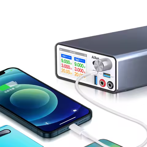 Aixun P2408S 12V 8A Digital Regulated Power Supply Voltage Ammeter Regulator For IPhone 7-13 Series 