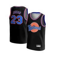 [ORIGINAL] Michael Jordan Tune Squad Jersey #23 BLACK - Swingman Basketball T-Shirt Tshirt Top Costu