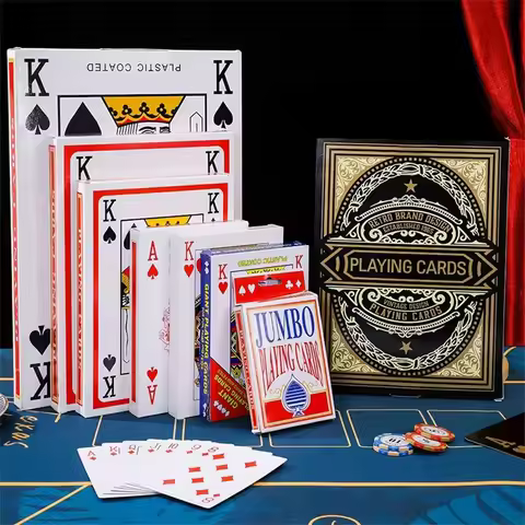 Giant Playing Cards Jumbo Oversized Deck Big Poker Cards for Parties Fun Games 2x 4x 6x 9x Sizes Ava