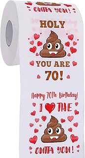 70th Birthday Gifts for Women, Men, Her, Him - Happy Prank Toilet Paper - 70th Birthday Decorations,