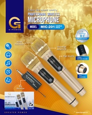 G-POWER Mic Wireless 201 Couple Gold Mic Karaoke Meeting Jernih Bisa Charger - Garansi 1 Tahun