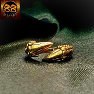 88 LUCKY !! 24k Brass Ring Good Polishing Men's Dragon Nail **Chat With Me**