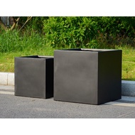 Planter Pot Clay Fibreglass FC1606 Black in Various Sizes