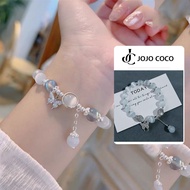 JOJO COCO Trendy Faux Opal Beaded Butterfly Bracelet