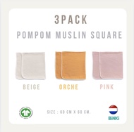 Organic pompom muslin square