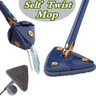 Ship 24HSelf Twist Mop Hands Free Squeeze Triangle Mops Rotatable Flat Mop Floor Window Household Cl