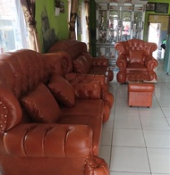 satu set sofa jaguar labu 321 plus meja dan 6 bantal imuut gratis ongkir bandung