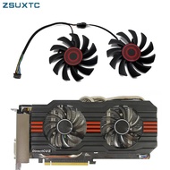 2pcs/lot T128010BH DC 12V 0.25A 75mm replace For ASUS R9 270X HD7850 GTX 660 770  GTX660 TiDirectCU 