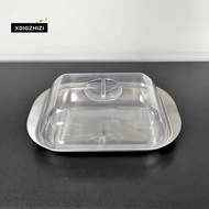 Butter Container - White Butter Fridge Storage Container Butter Storage Box,Metal Butter Box with Li