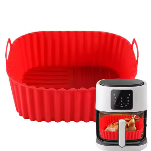silicone air fryer oven baking plate pizza fried chicken basket reusable air fryer liner Air Fryer B